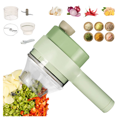 Picador de Verduras Eléctrico 4 en 1